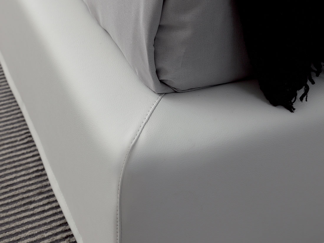 Letto George matrimoniale imbottito con Box contenitore